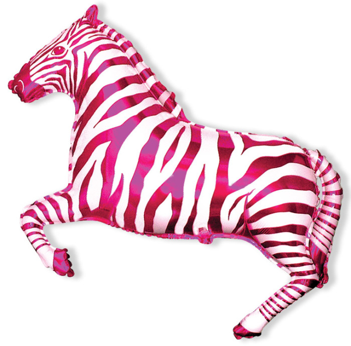Шар Мини-фигура Зебра (фуксия) / Zebra (в упаковке)