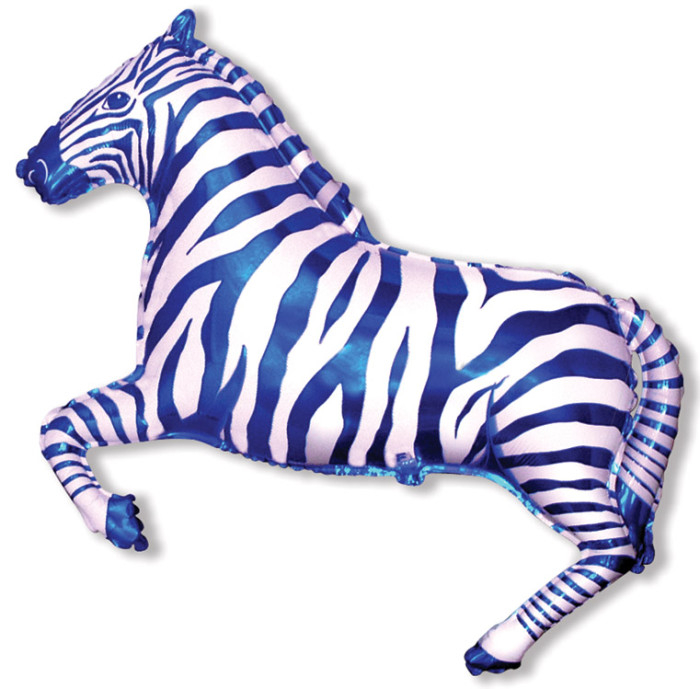 Шар Фигура, Зебра (синяя) / Zebra (в упаковке)